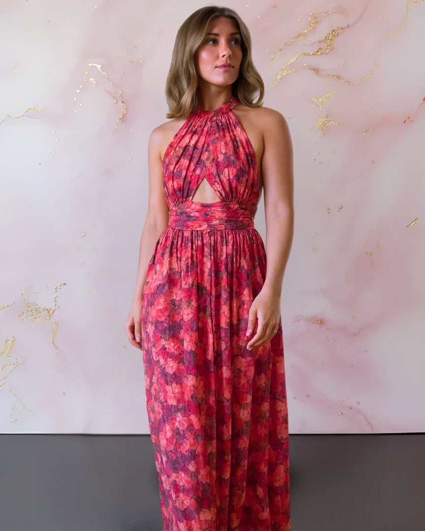 VERA™ | ELEGANT FLORAL PRINT DRESS