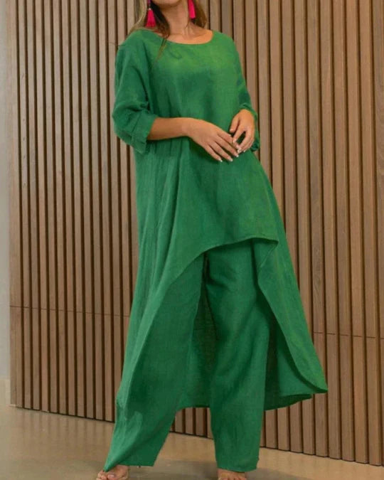 POLIAN™ | COTTON AND LINEN 2 PIECE SET