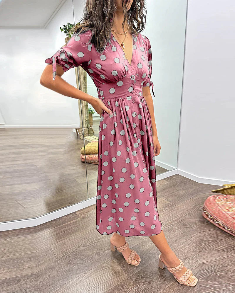 MONIQUE™ | ELEGANT POLKA DOT DRESS