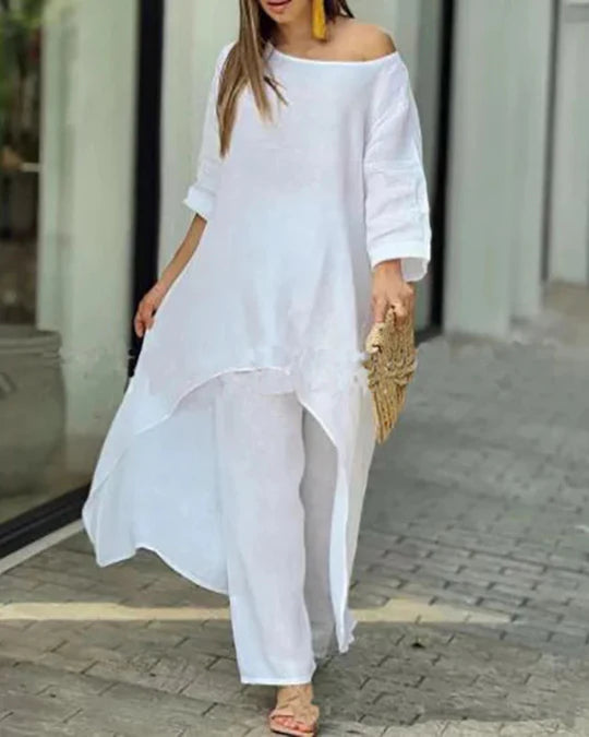 POLIAN™ | COTTON AND LINEN 2 PIECE SET