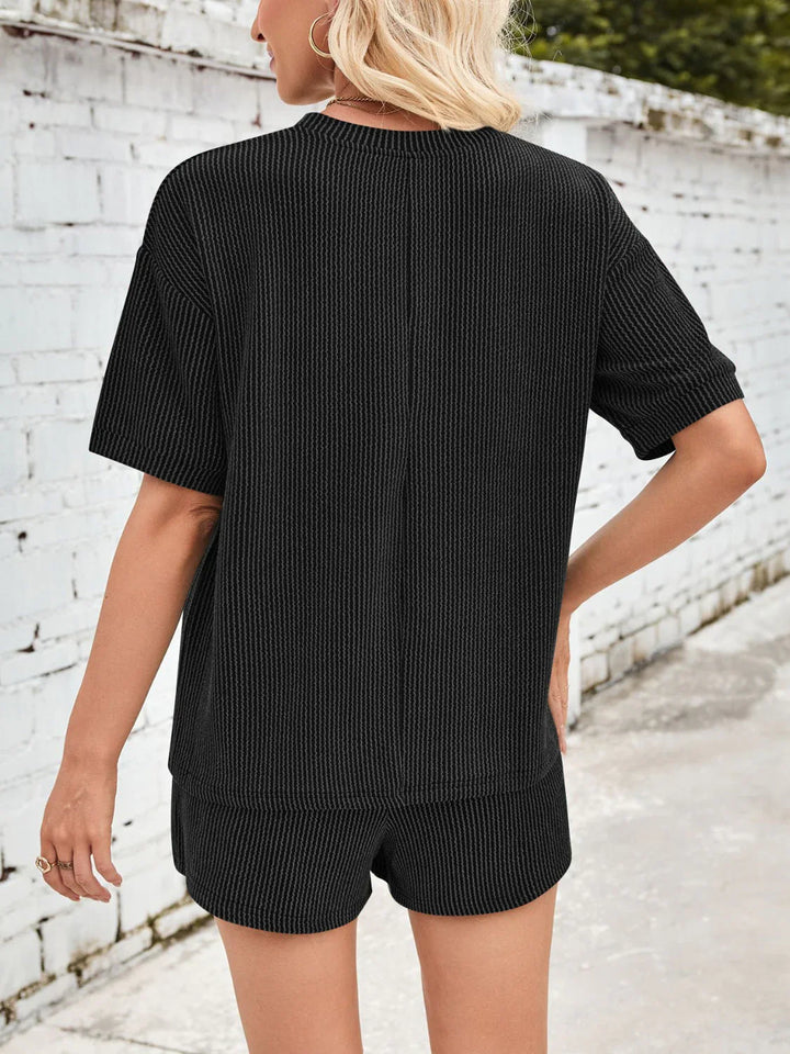 JINTE™ | COMFORTABLE RIBBED FABRIC LOUNGEWEAR SET