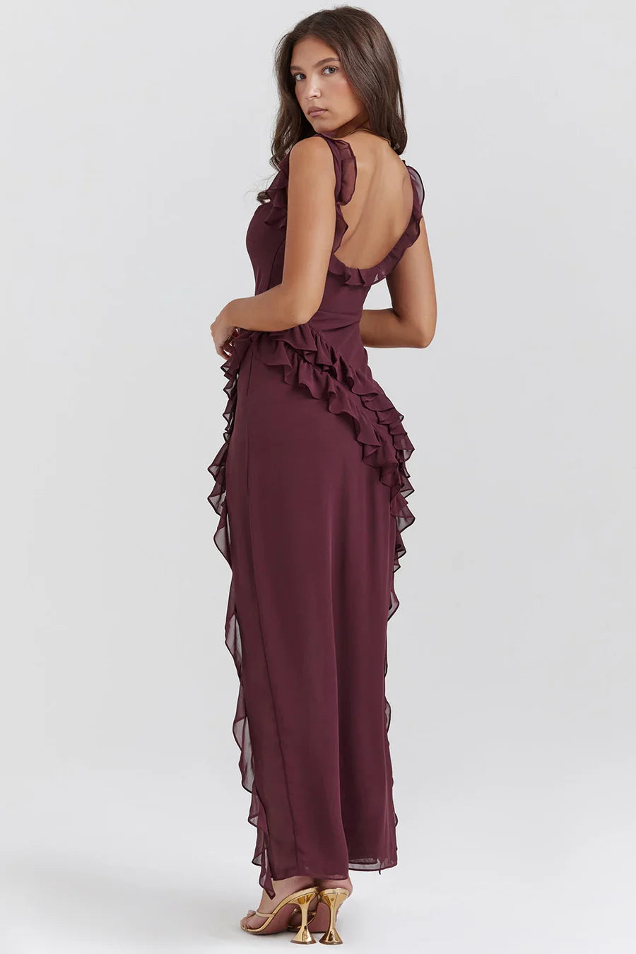 DALILA™ | LONG RUFFLED DRESS