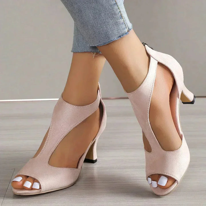 MOIRA™ | ZIPPERED HIGH HEELED SANDALS