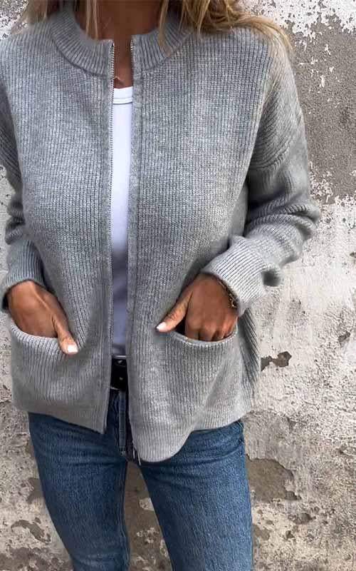 MARCIA™ | COZY ZIP UP SWEATER