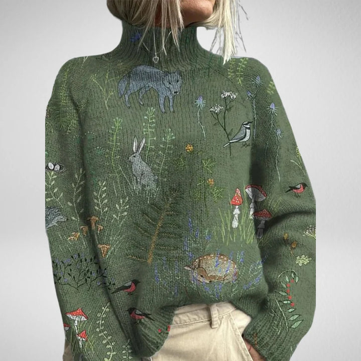 APOLLINE™ | WILD GARDEN EMBROIDERED SWEATER