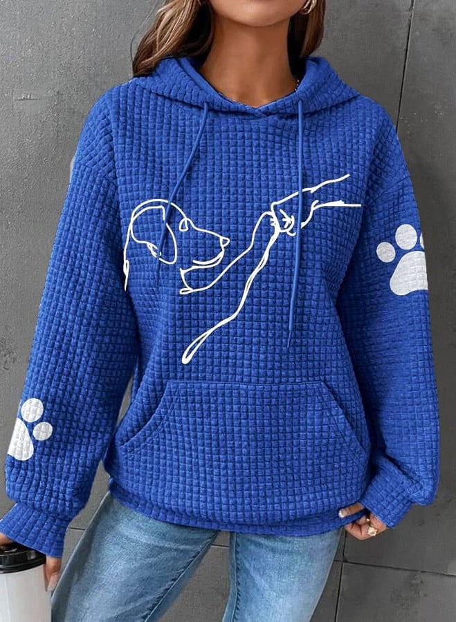 BETSY™ | PAW PRINT WAFFLE HOODIE