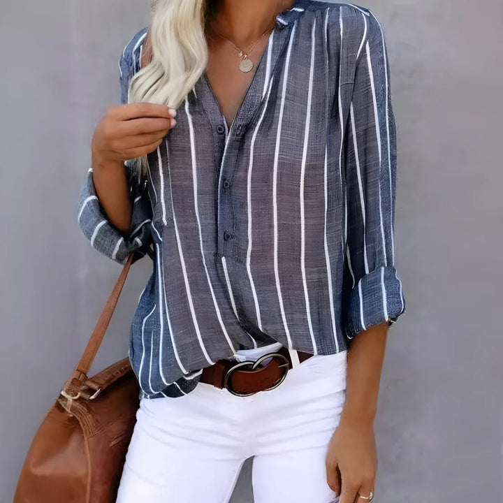 MADDIE™ | STRIPED BUTTON UP SHIRT