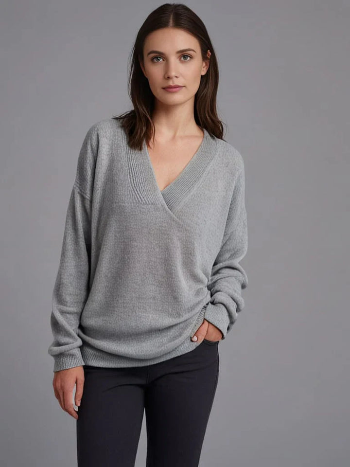 MONIKA™ | V NECK SOFT KNIT PULLOVER