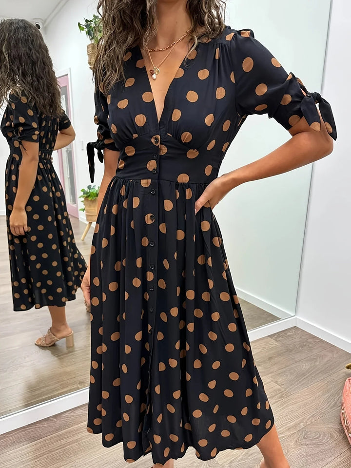 MONIQUE™ | ELEGANT POLKA DOT DRESS