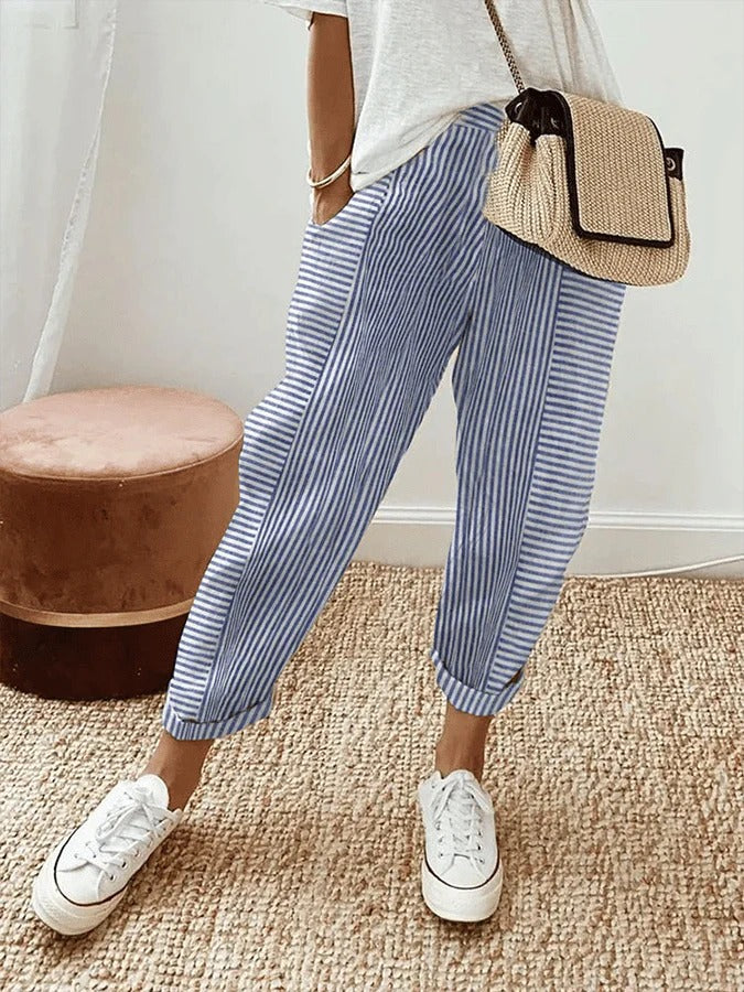 CAJSA™ | COTTON STRIPED TROUSERS