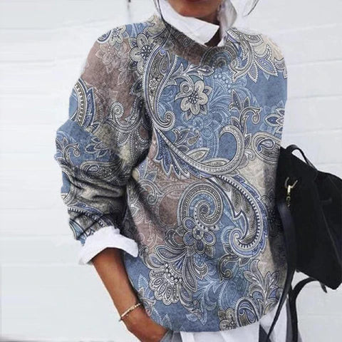 ALLISON™ | PRINTED PULLOVER SWEATER