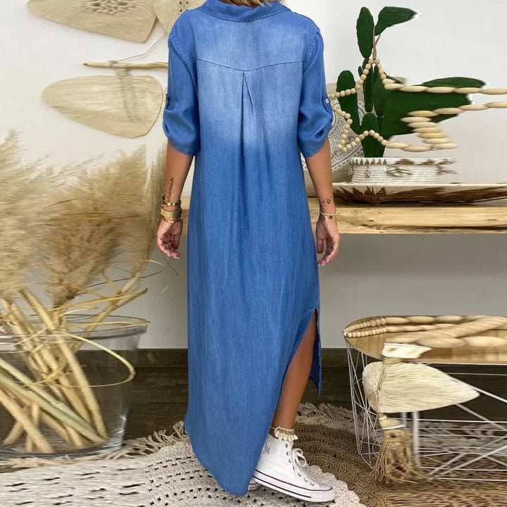 LEA™ | LONG DRESS IN DENIM