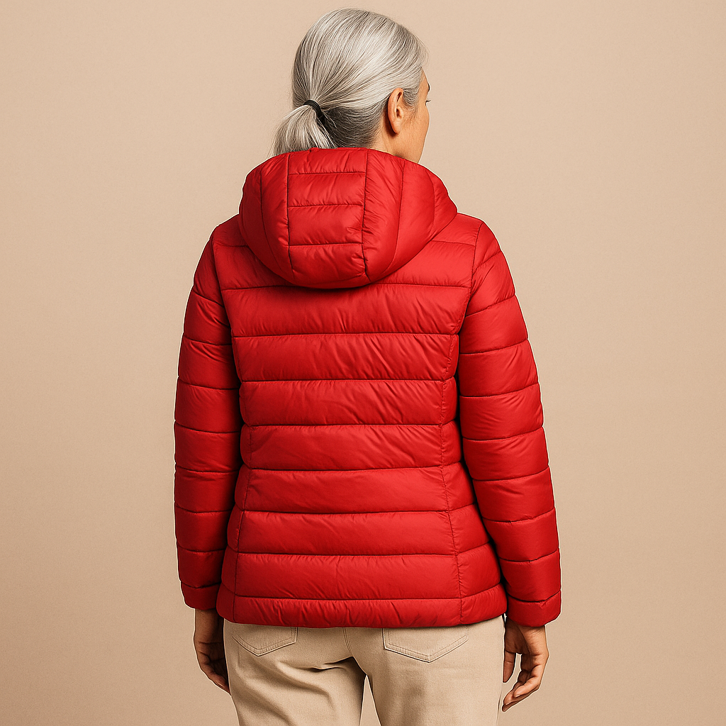 Brooke™ |  Hooded Puffer Jacket - Red