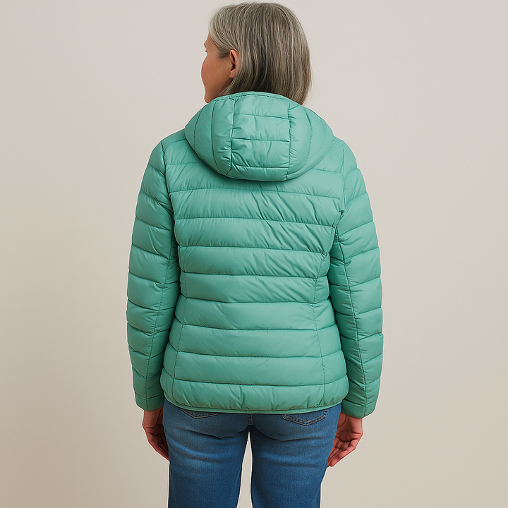 GEORGIA™ | HOODED PUFFER JACKET LIGHT BLUE