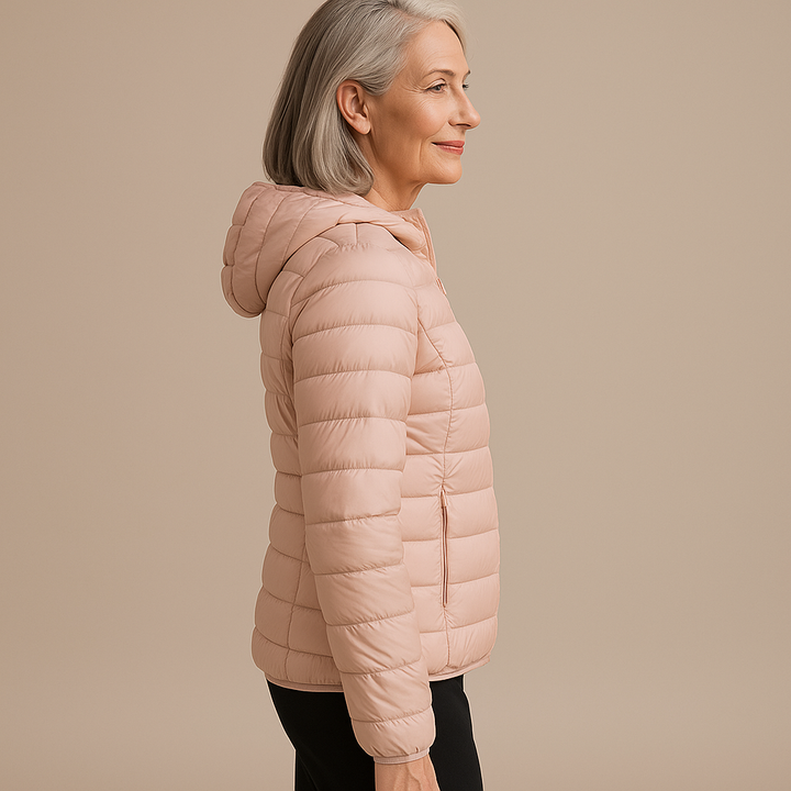 Brooke™ | Hooded Puffer Jacket - Light Pink