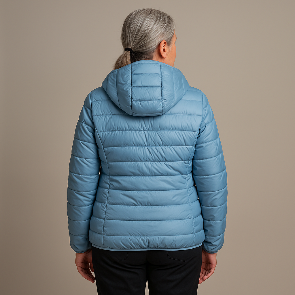EVELYN™ | HOODED PUFFER JACKET HEAVENLY BLUE