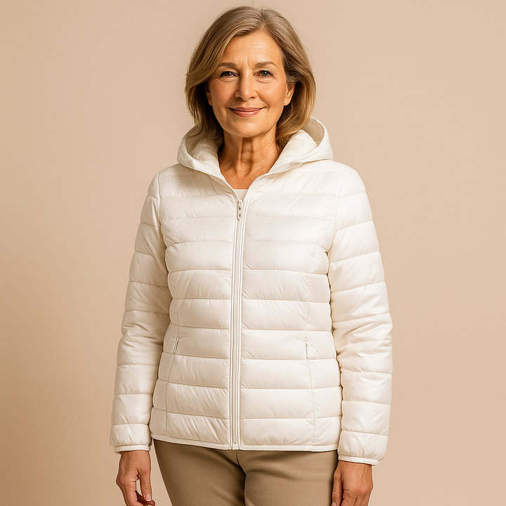 Brooke™ | Hooded Puffer Jacket - White