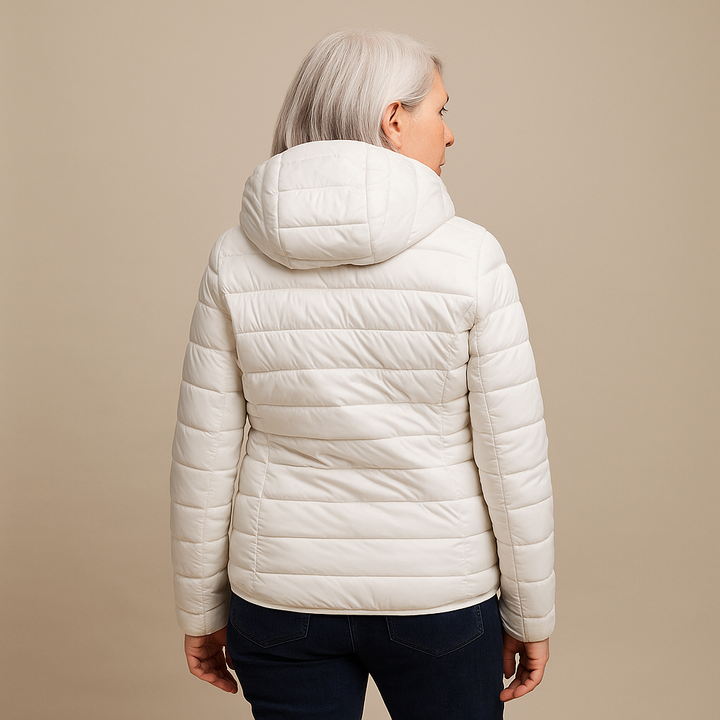 Brooke™ | Hooded Puffer Jacket - White