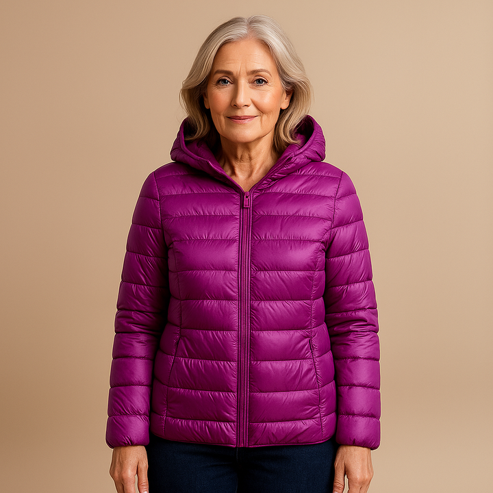 Brooke™ | Hooded Puffer Jacket - Purple