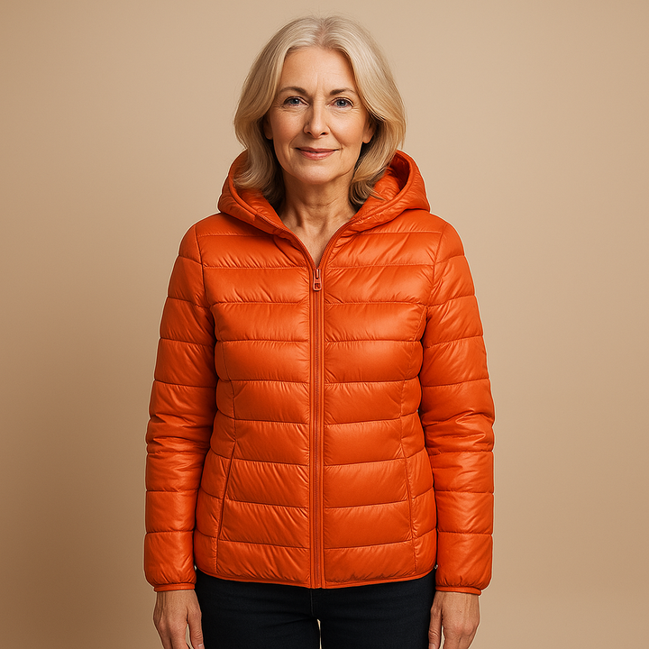 Brooke™ | Hooded Puffer Jacket - Orange