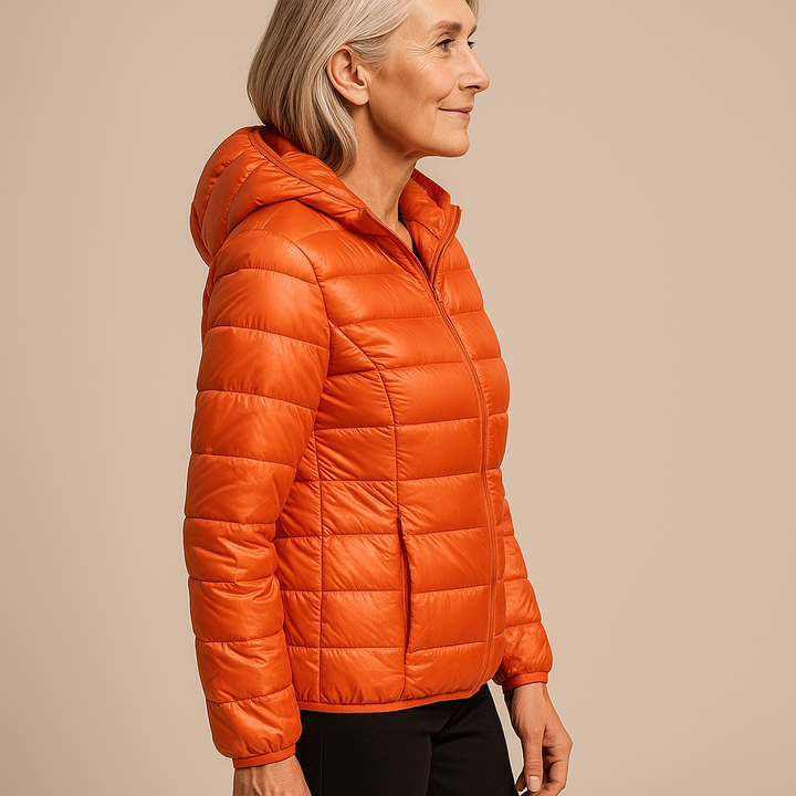 Brooke™ | Hooded Puffer Jacket - Orange