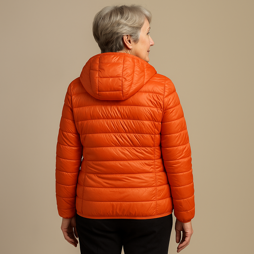 Brooke™ | Hooded Puffer Jacket - Orange