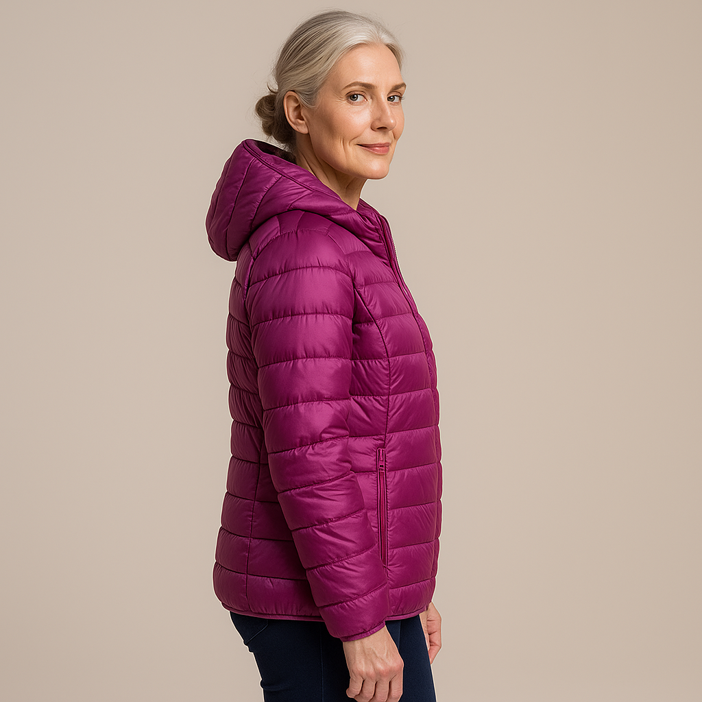 Brooke™ | Hooded Puffer Jacket - Purple