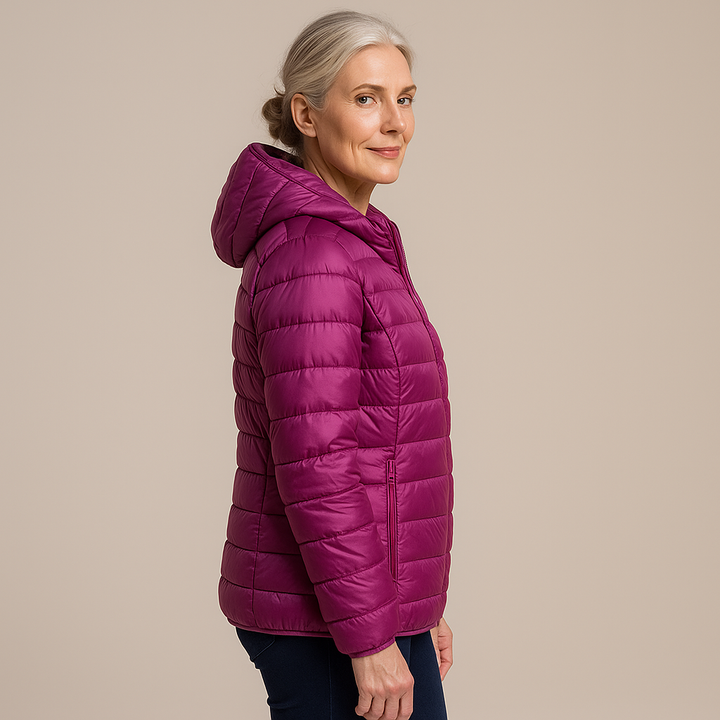 Brooke™ | Hooded Puffer Jacket - Purple