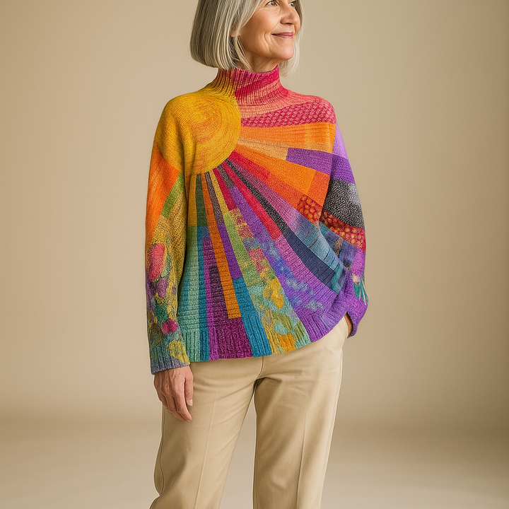 Brooke™ | Colorful Rainbow Knit Sweater