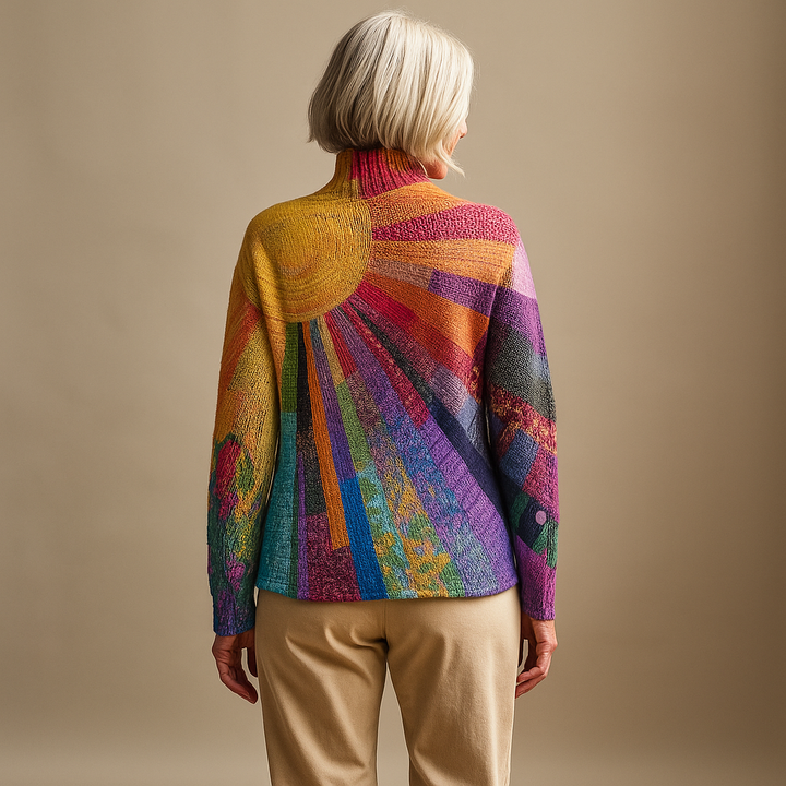 Brooke™ | Colorful Rainbow Knit Sweater