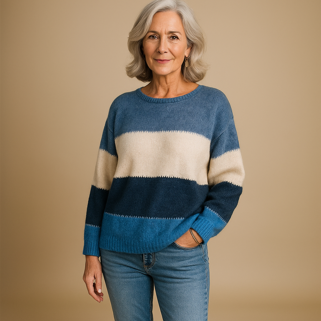 ISOBEL™ | COLOURFUL STRIPES KNIT SWEATER