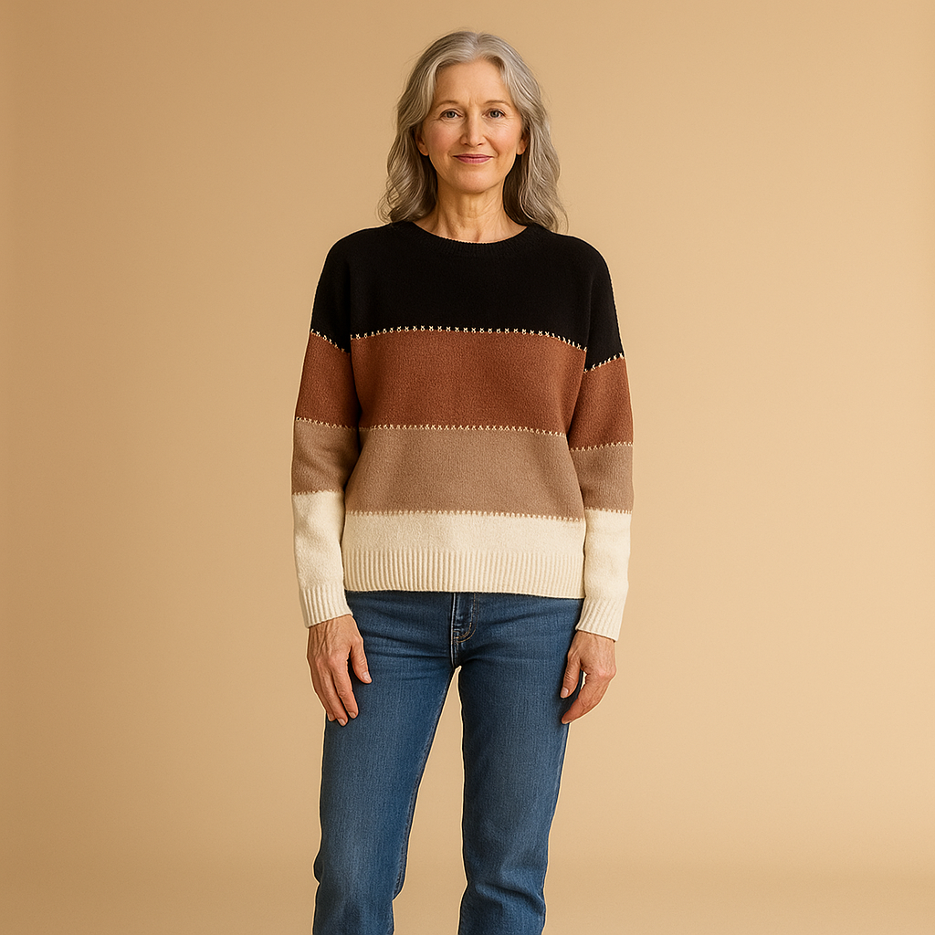 ISOBEL™ | COLOURFUL STRIPES KNIT SWEATER