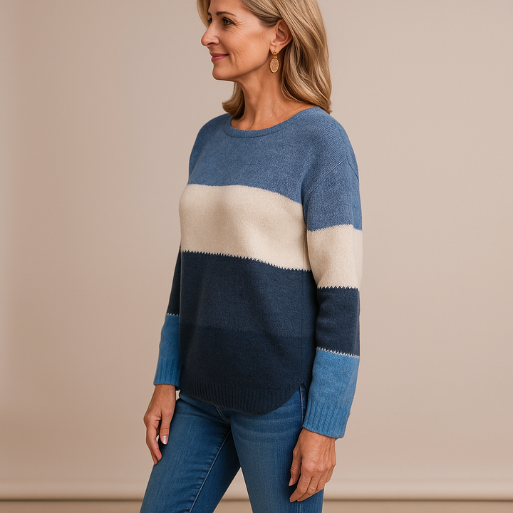 ISOBEL™ | COLOURFUL STRIPES KNIT SWEATER