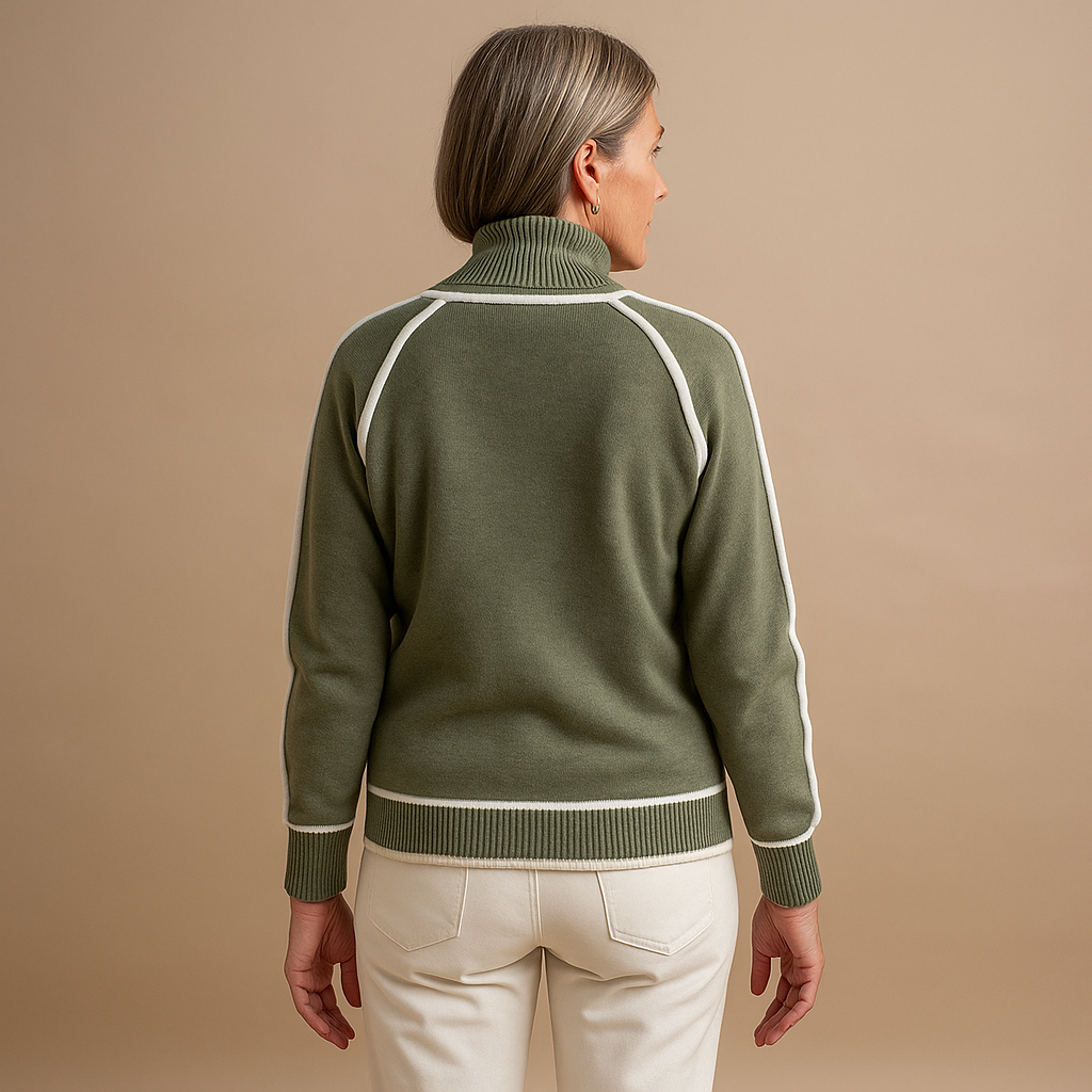 Brooke™ | Contrast Trim Turtleneck Sweater