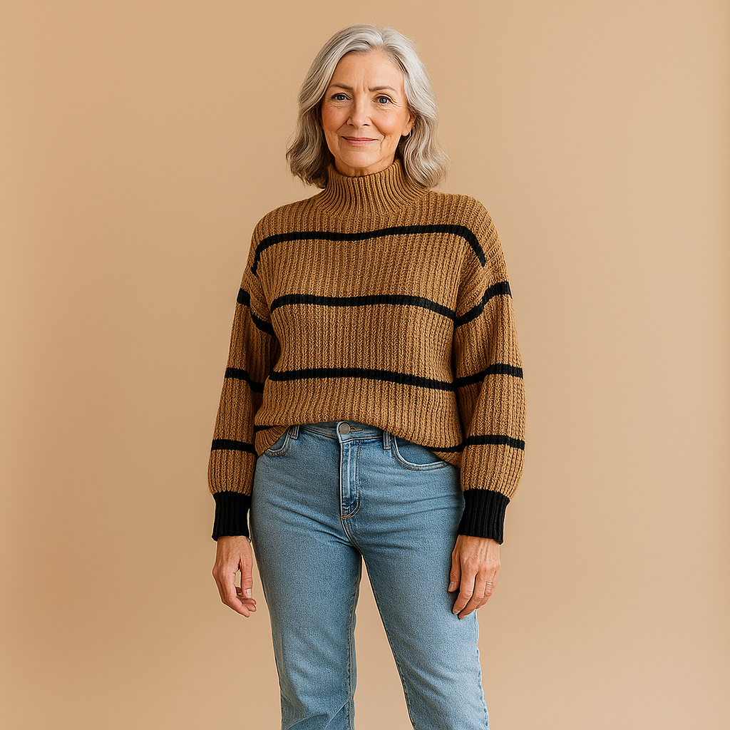 MATILDA™ | STRIPED HERITAGE KNIT SWEATER