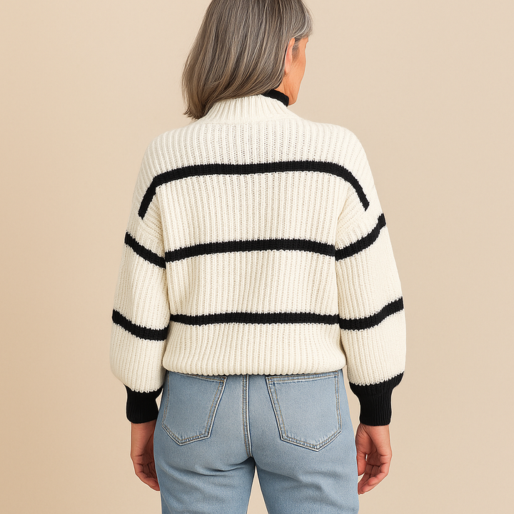MATILDA™ | STRIPED HERITAGE KNIT SWEATER