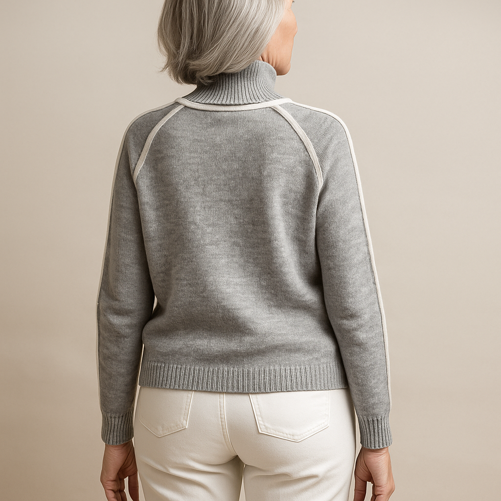 Brooke™ | Soft Contrast Trim Sweater