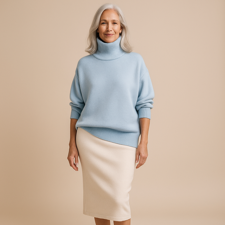 CHARLOTTE™ | SOFT SKY TURTLENECK SWEATER
