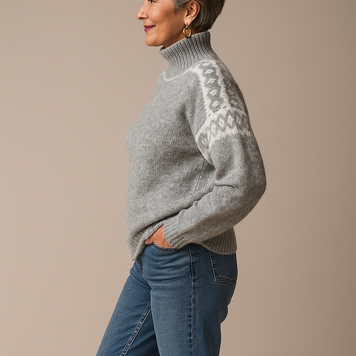 Brooke™ | Classic Nordic Knit Sweater