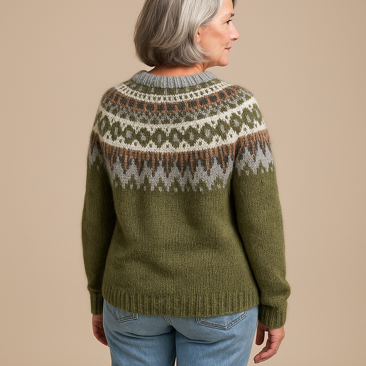 ELEANOR™ | TOP PADDED VINTAGE KNITTED SWEATER