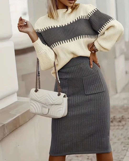 LEANA™ | CASUAL RIBBED TWO PIECE SET