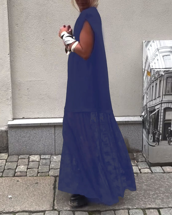 ISABELLA™ | SLEEVELESS MESH PATCHWORK DRESS