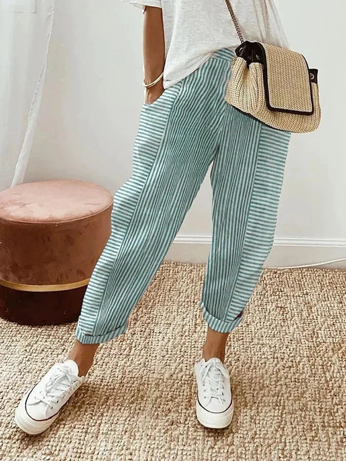 CAJSA™ | COTTON STRIPED TROUSERS