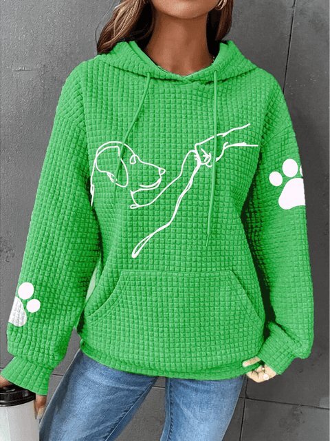 BETSY™ | PAW PRINT WAFFLE HOODIE