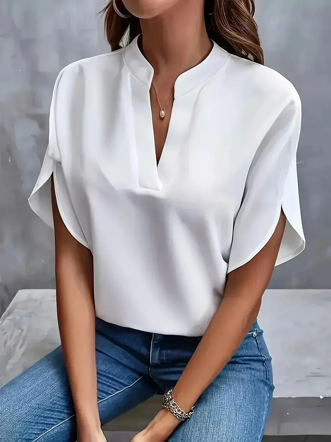 MAYA™ | ELEGANT V NECK BLOUSE
