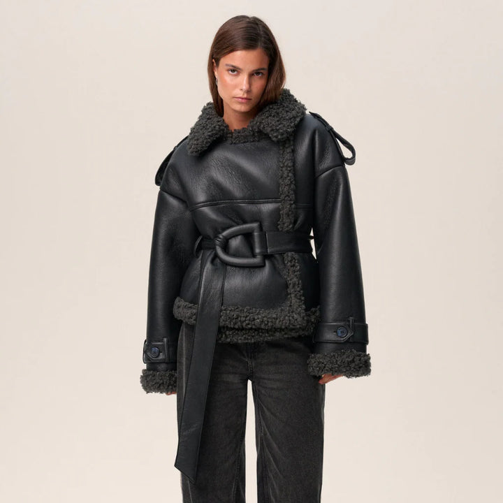 ELVIRA™ | BELTED SHEARLING COAT
