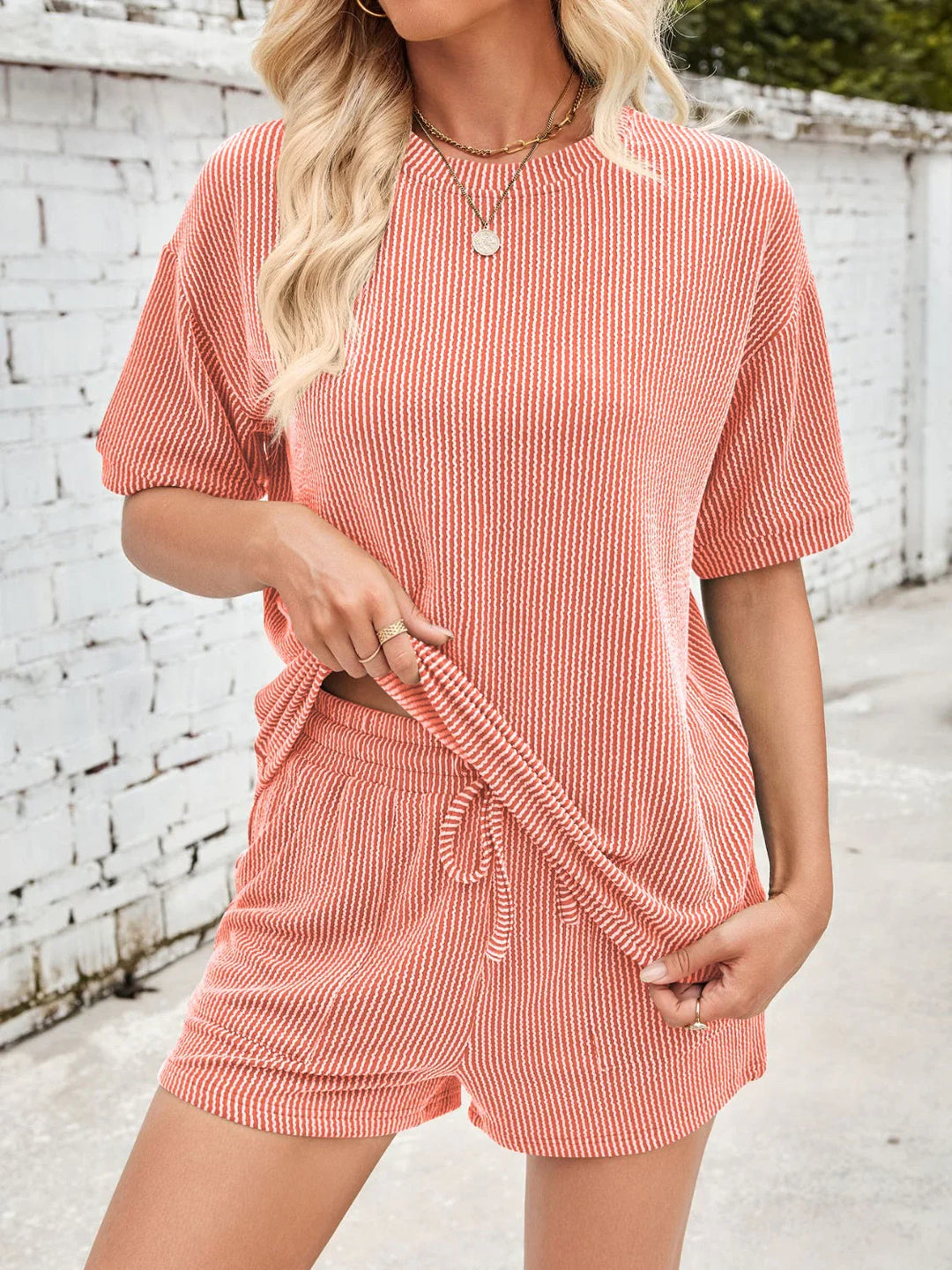 JINTE™ | COMFORTABLE RIBBED FABRIC LOUNGEWEAR SET