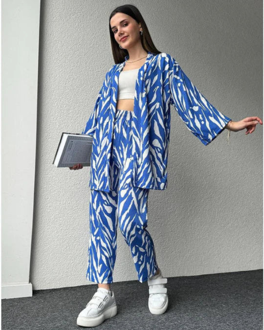 DENIA™ | PRINT OVERSIZED SHIRT AND PANTS SET