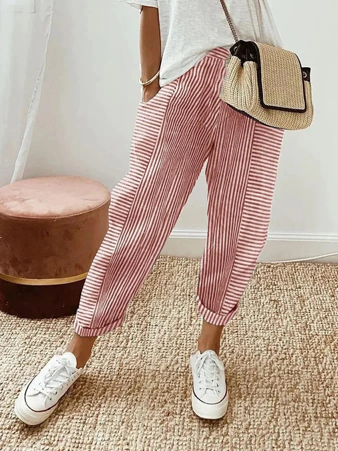 CAJSA™ | COTTON STRIPED TROUSERS