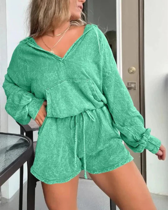 LUCRILLA™ | WASHED HOODED ROMPER